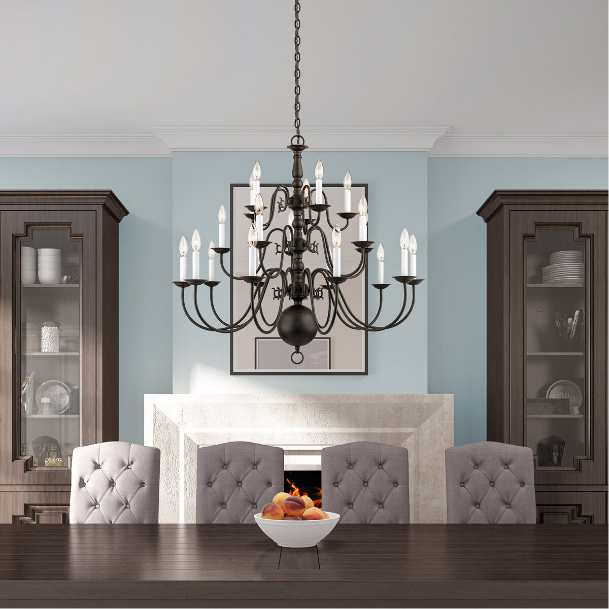 Williamsburgh 20 Light 36 inch Bronze Chandelier Ceiling Light