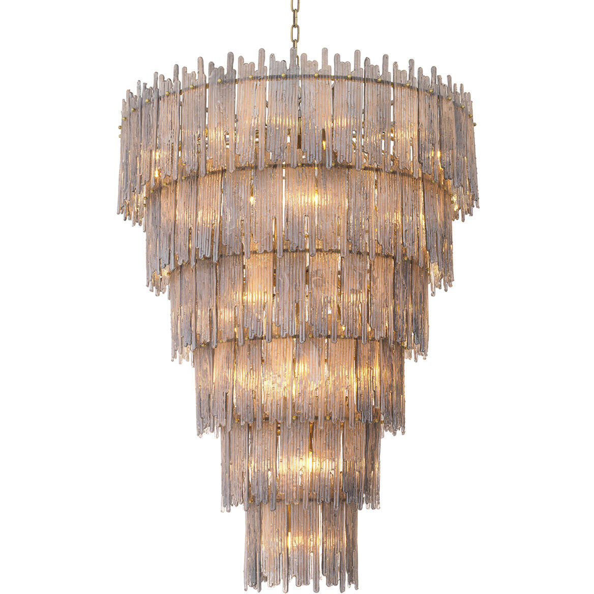 Saint Roch 35 Light 45.67 inch Light Brushed Brass Chandelier Ceiling Light, XXL