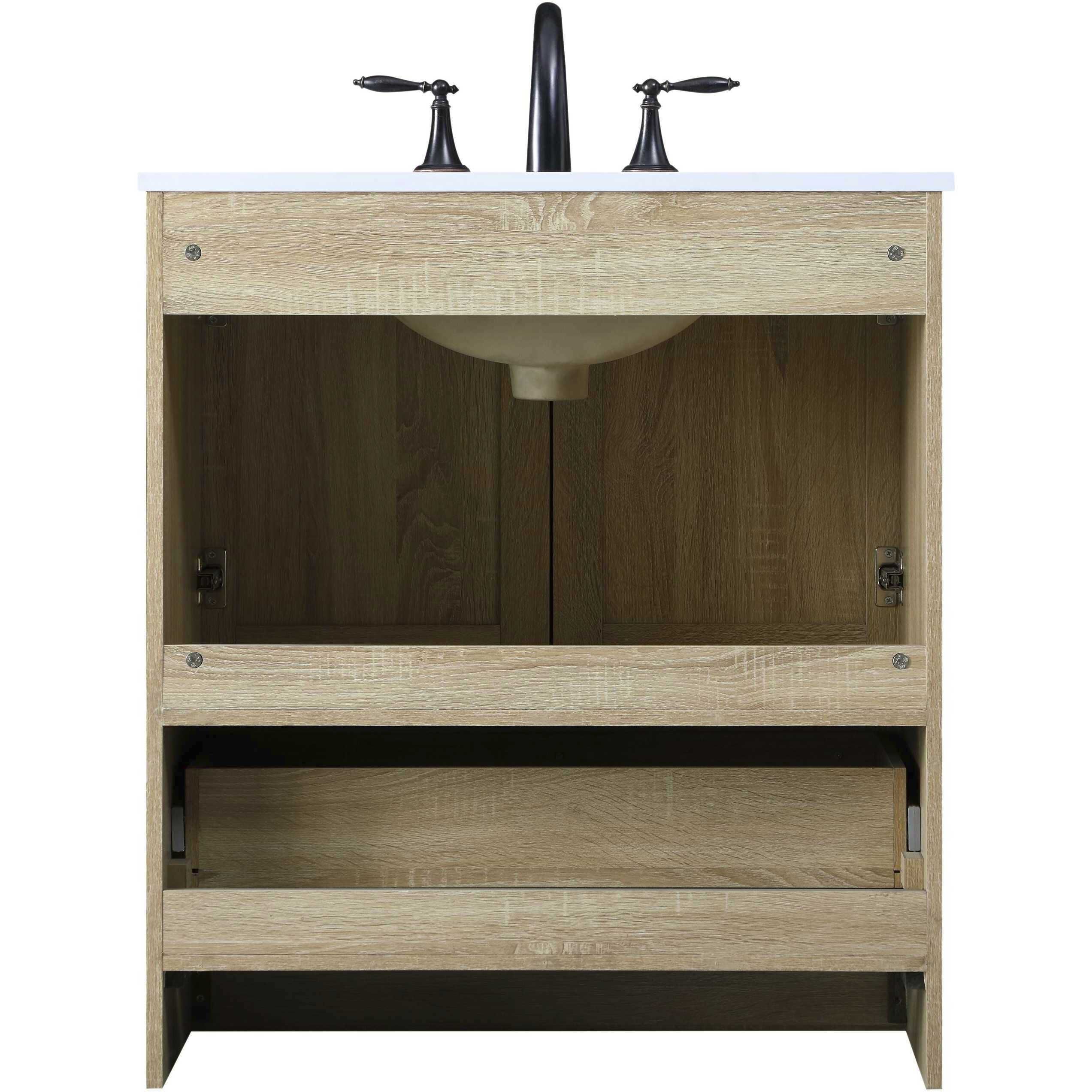 Soma 30 X 34 inch Mango Wood Bathroom Vanity Cabinet