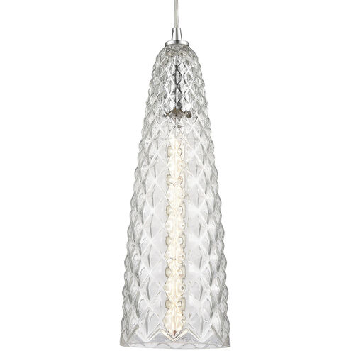 Glitzy 1 Light 5 inch Polished Chrome Mini Pendant Ceiling Light