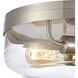 Calistoga 2 Light 13 inch Brushed Nickel Flush Mount Ceiling Light