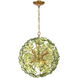 Esme 6 Light 18.25 inch Aged Brass Chandelier Ceiling Light