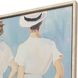 Paragon White and Blue and Brown and Multi Canvas