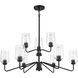 Shayna 9 Light 39 inch Flat Black Chandelier Ceiling Light