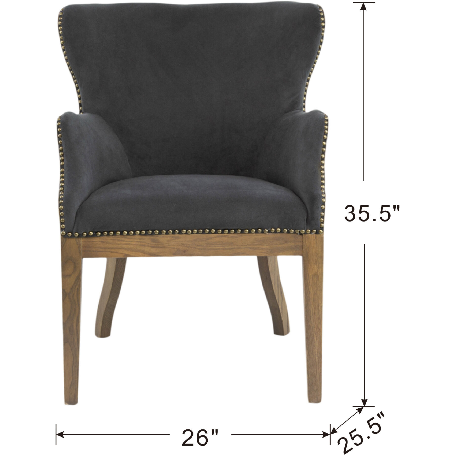 Dugan Dark Grey and Brown Arm Chair