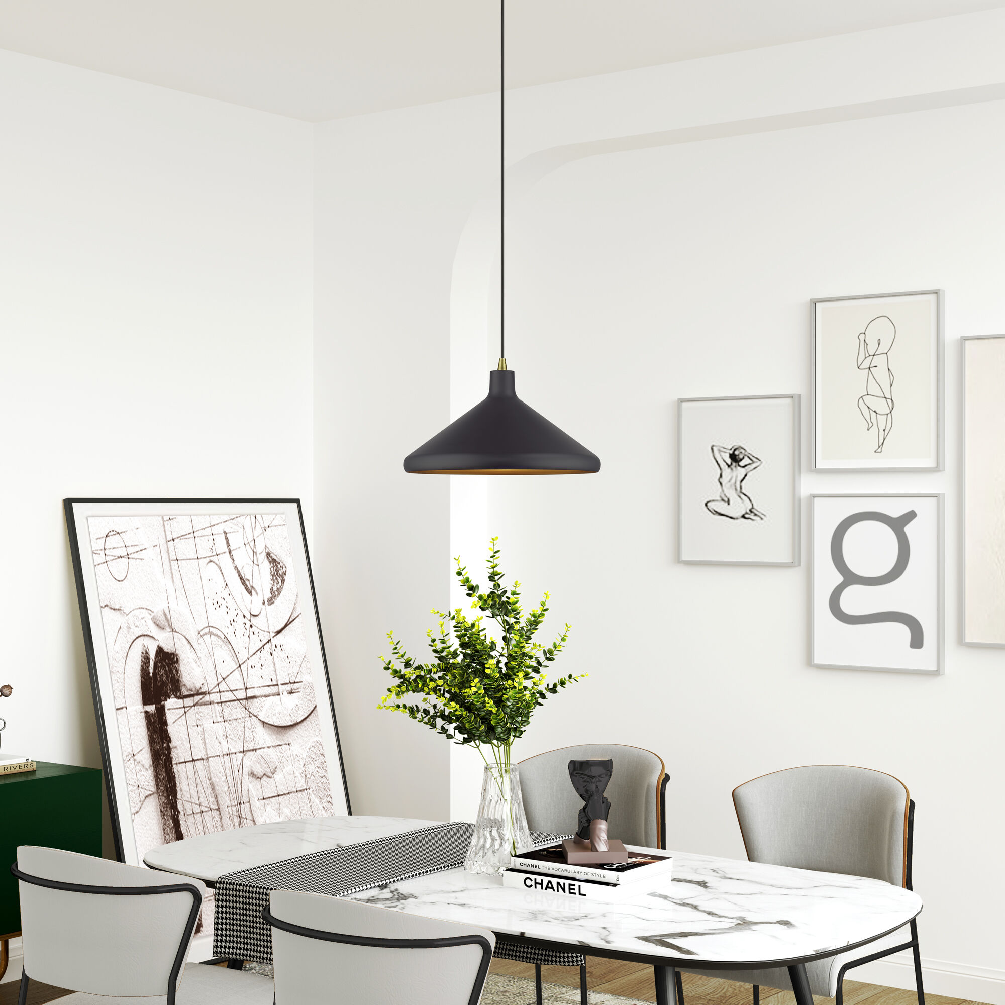 Geneva 1 Light 15.25 inch Bronze with Antique Brass Accents Pendant Ceiling Light