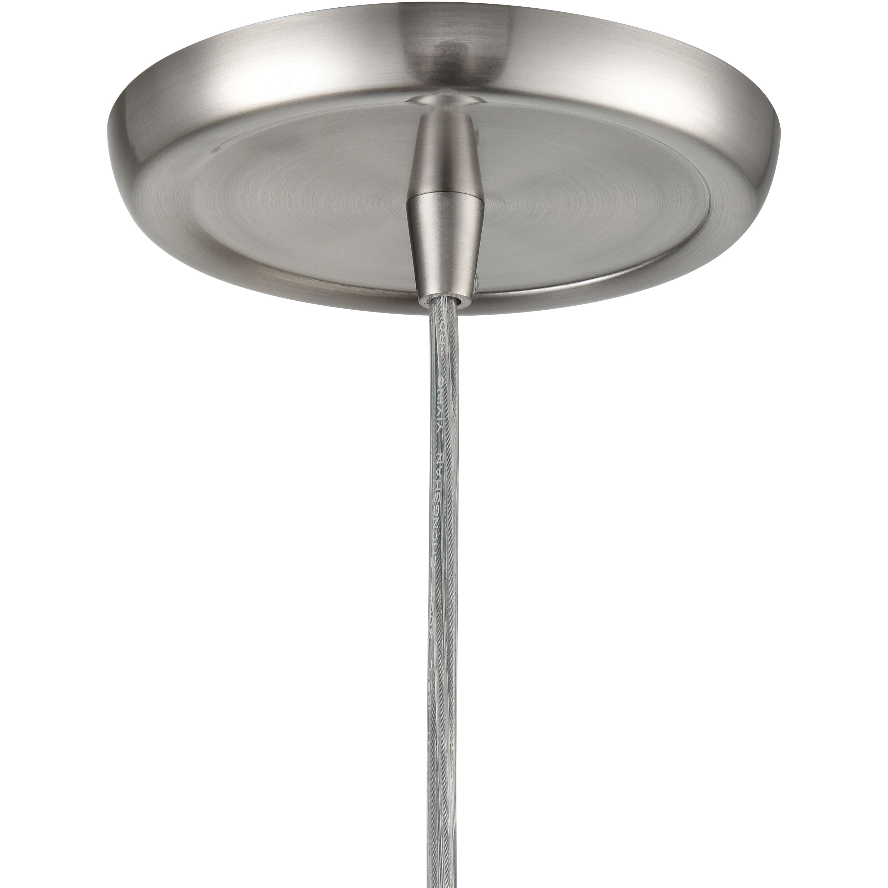 Capri 1 Light 5 inch Gray with Satin Nickel Mini Pendant Ceiling Light