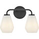 Gio LED 14.75 inch Black Bath Light Wall Light