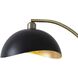 Luna Bella 60 inch 100 watt Weathered Brass and Black Arc Floor Lamp Portable Light