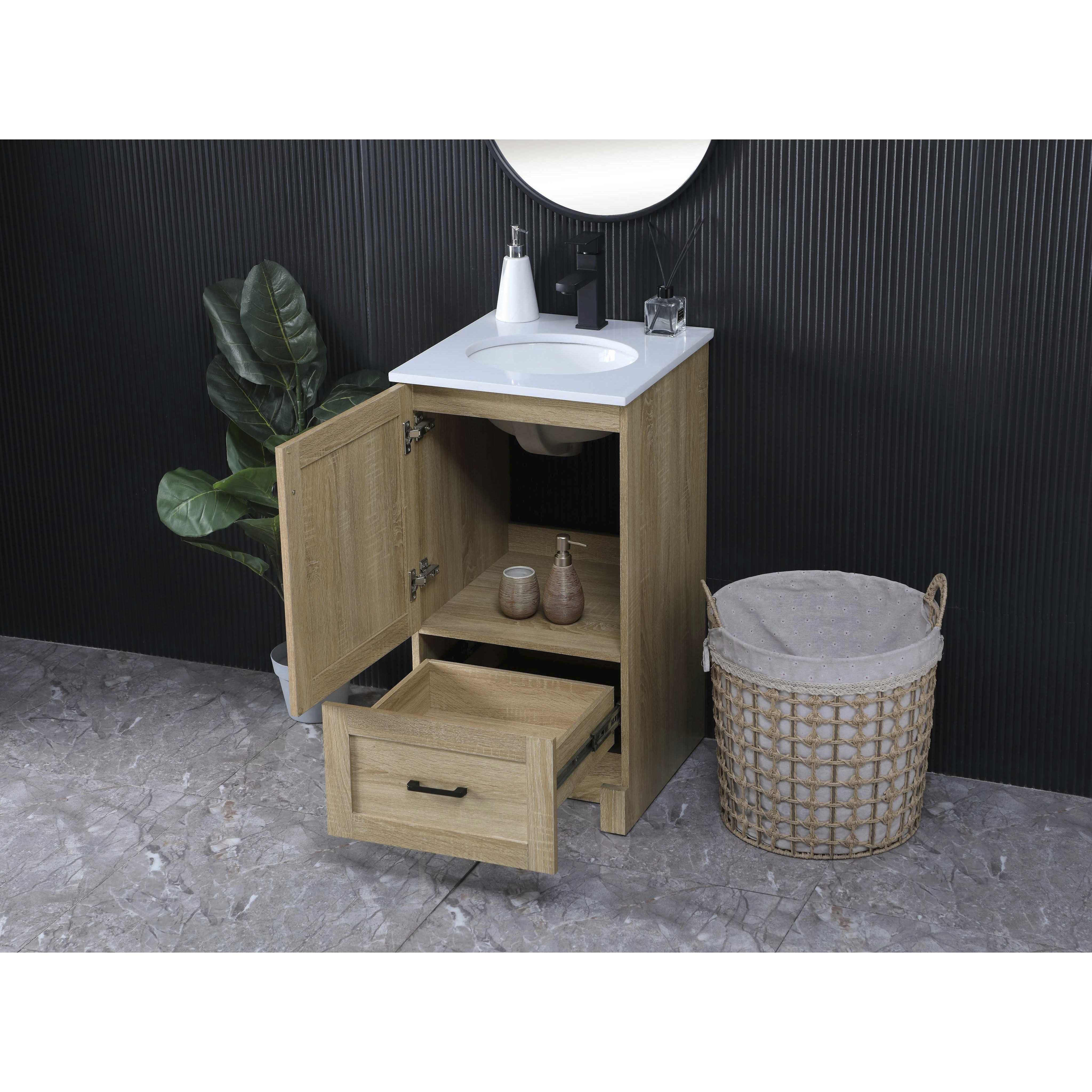 Soma 18 X 34 inch Mango Wood Bathroom Vanity Cabinet
