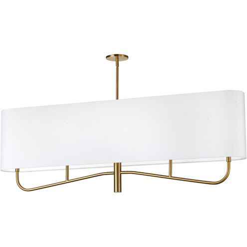 Eleanor 4 Light 54 inch Aged Brass Horizontal Chandelier Ceiling Light