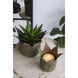 Anita Distressed Gray and Green Crown Planters, Set of 2