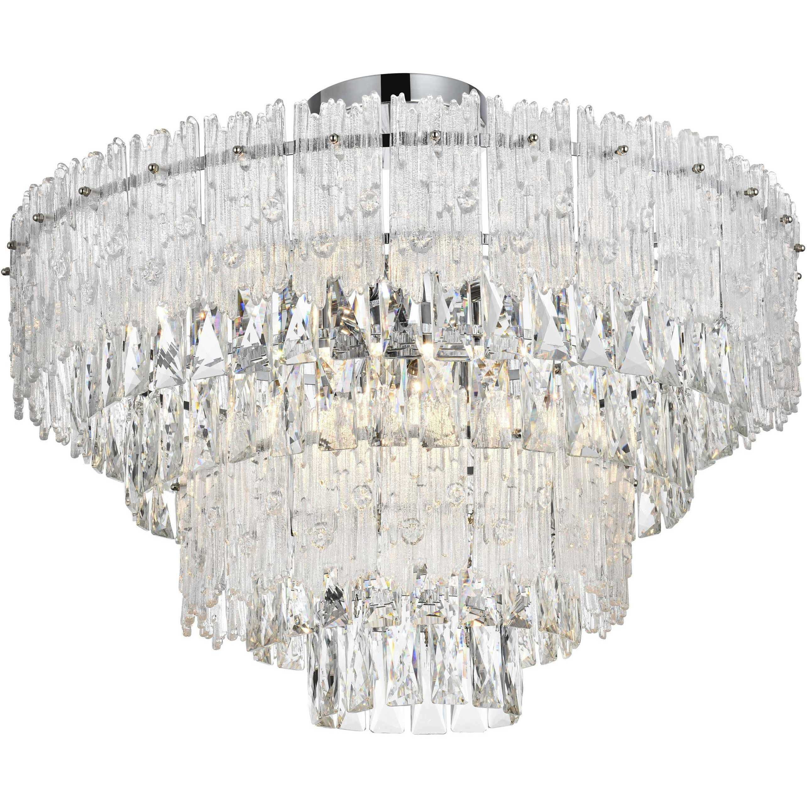 Emilia 8 Light 25 inch Chrome Flush Mount Ceiling Light