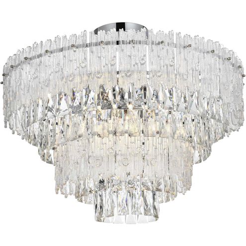 Emilia 8 Light 25 inch Chrome Flush Mount Ceiling Light