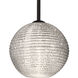 Kristall 8 1 Light Black Cord Pendant Ceiling Light