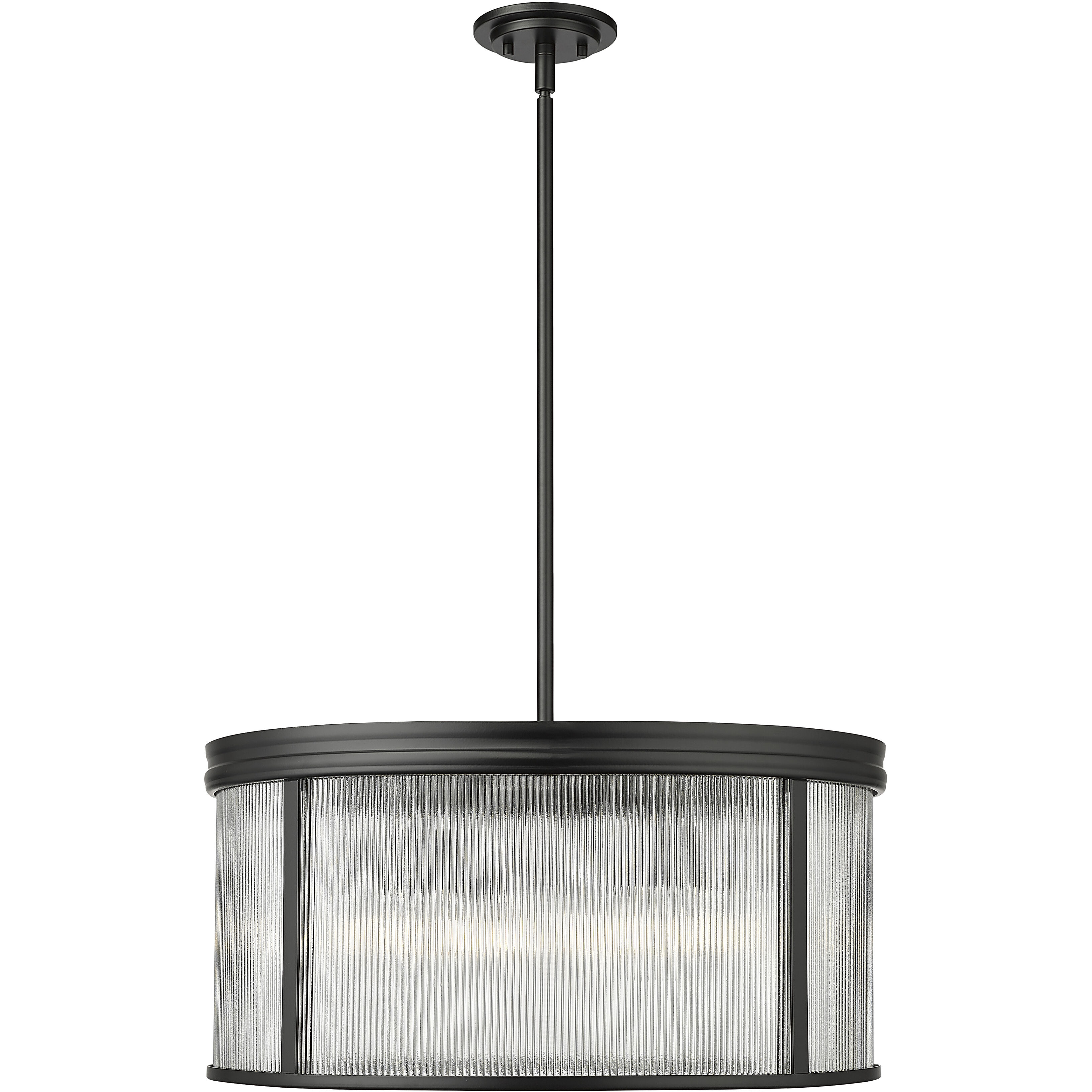 Carnaby 6 Light 24.25 inch Matte Black Chandelier Ceiling Light