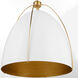 Jamie 3 Light 18.25 inch Studio White and Aged Brass Pendant Ceiling Light