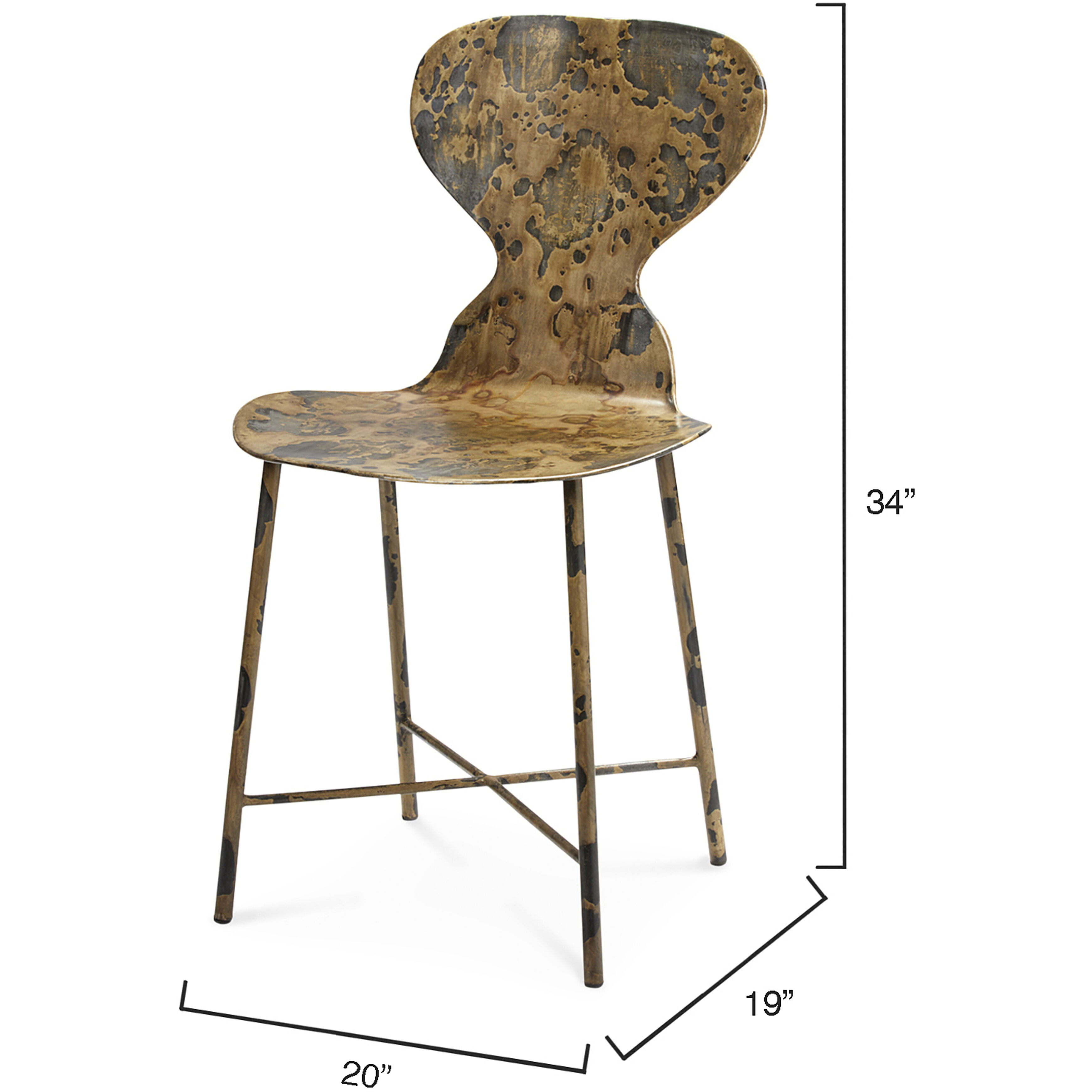 McCallan Metal Acid Washed Metal Dining Chair