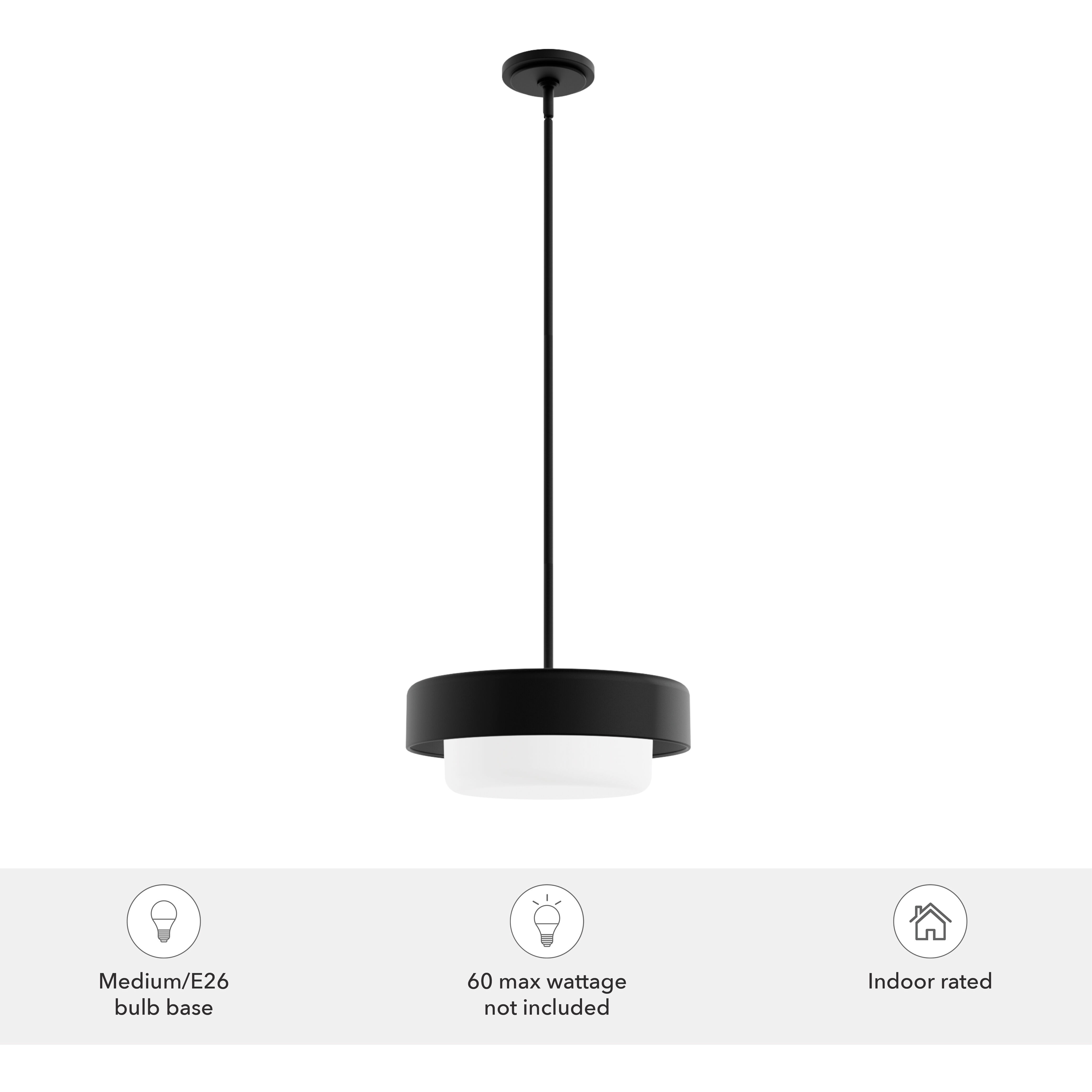 Station 2 Light 14 inch Natural Black Iron Pendant Ceiling Light, Small