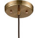 Long Bay 1 Light 10 inch Satin Brass Mini Pendant Ceiling Light