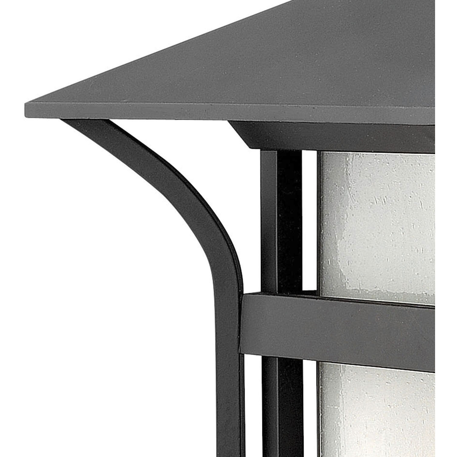 Estate Series Harbor Outdoor Wall Mount Lantern in Satin Black, Large