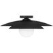 Sherrer 1 Light 20 inch Matte Black Semi-Flush Ceiling Light