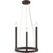 Alpine 3 Light 12 inch Bronze Mini Chandelier Ceiling Light