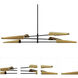 Cassie 6 Light 47.75 inch Matte Black with Aged Brass Chandelier Ceiling Light in Matte Black and Aged Brass