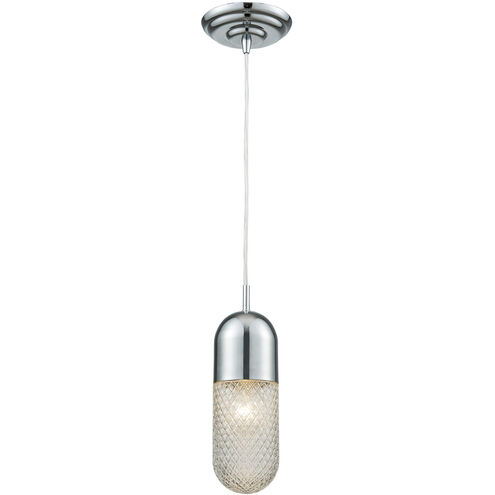 Capsula 1 Light 4 inch Polished Chrome with Clear Mini Pendant Ceiling Light