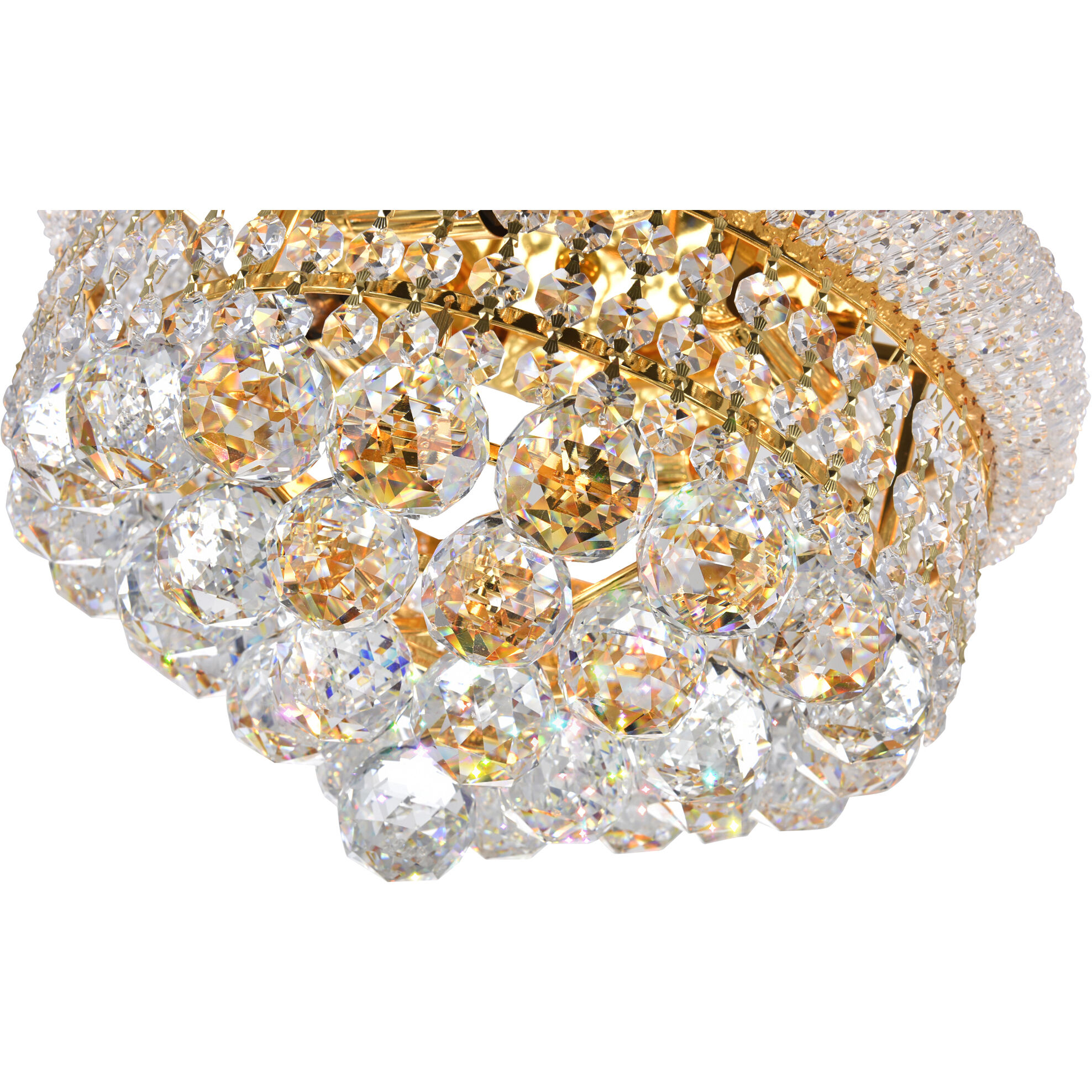 Empire 4 Light 14 inch Gold Flush Mount Ceiling Light