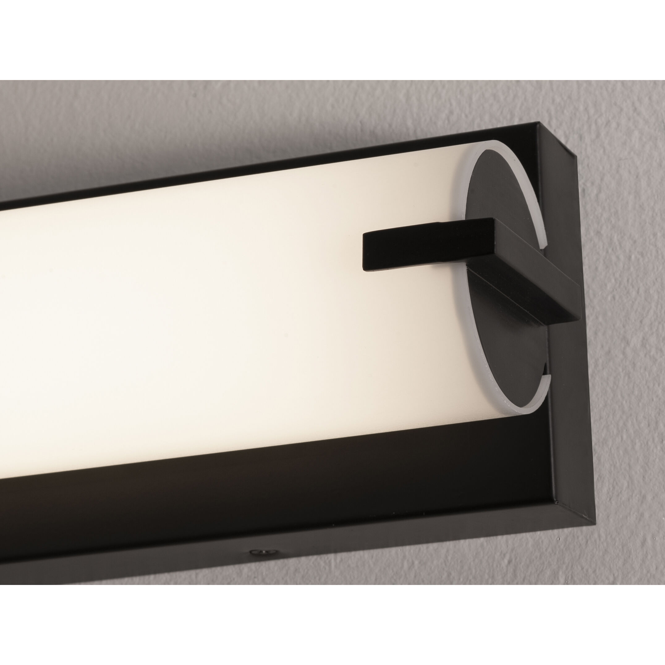 Axel LED 36.75 inch Satin Nickel Bath Vanity Wall Light in Black