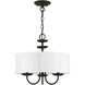 Brookdale 3 Light 16 inch Black Pendant Chandelier Ceiling Light