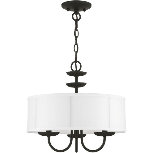 Brookdale 3 Light 16 inch Black Pendant Chandelier Ceiling Light