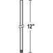 Signature Brown Downrod in 12 in.