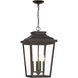 Great Outdoors Irvington Manor 4 Light 12.5 inch Chelesa Bronze Outdoor Chain Hung in Incandescent, Clear Glass, Large