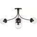 kate spade new york Prescott LED 28.25 inch Bronze Semi-Flush Mount Ceiling Light in Clear Glass, Large