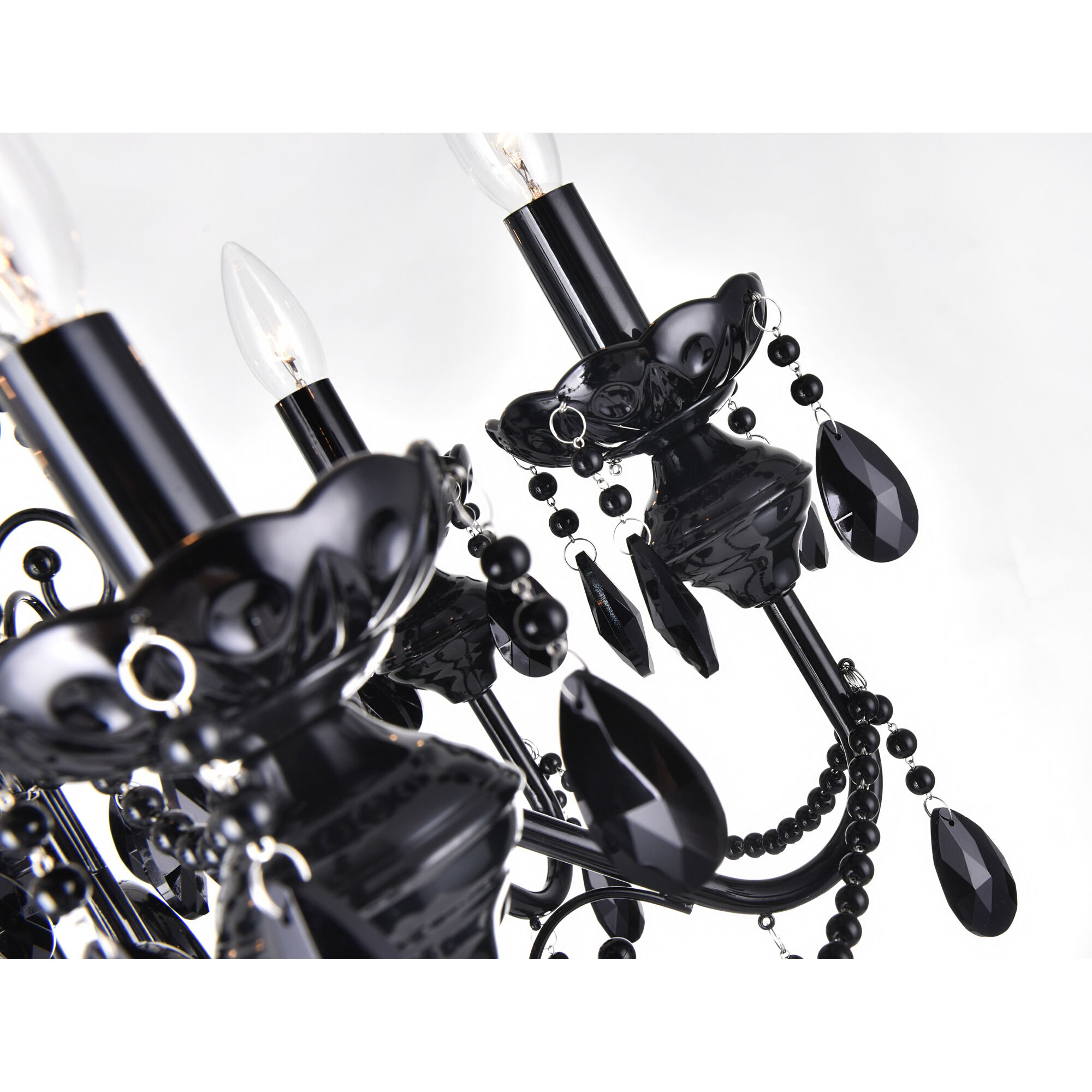 Keen 6 Light 22 inch Black Up Chandelier Ceiling Light