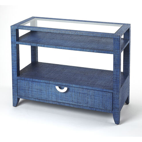 Butler Loft Amelle Blue Raffia 36 X 16 inch Navy Raffia Console/Sofa Table