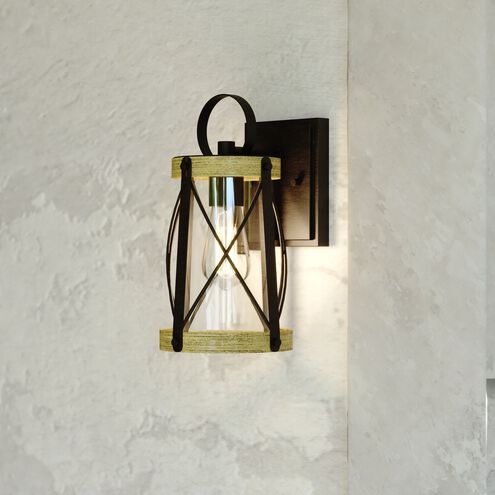 Harwood LED 12 inch Oxidized Iron and Burnished Elm Outdoor Wall