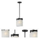 Scoop 1 Light 8 inch Black Single Pendant Ceiling Light in Marble