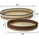 Scarab Natural and Rust and Black Trays, Inline, Set of 2