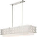 Calinda 6 Light 40 inch Brushed Nickel Linear Chandelier Ceiling Light