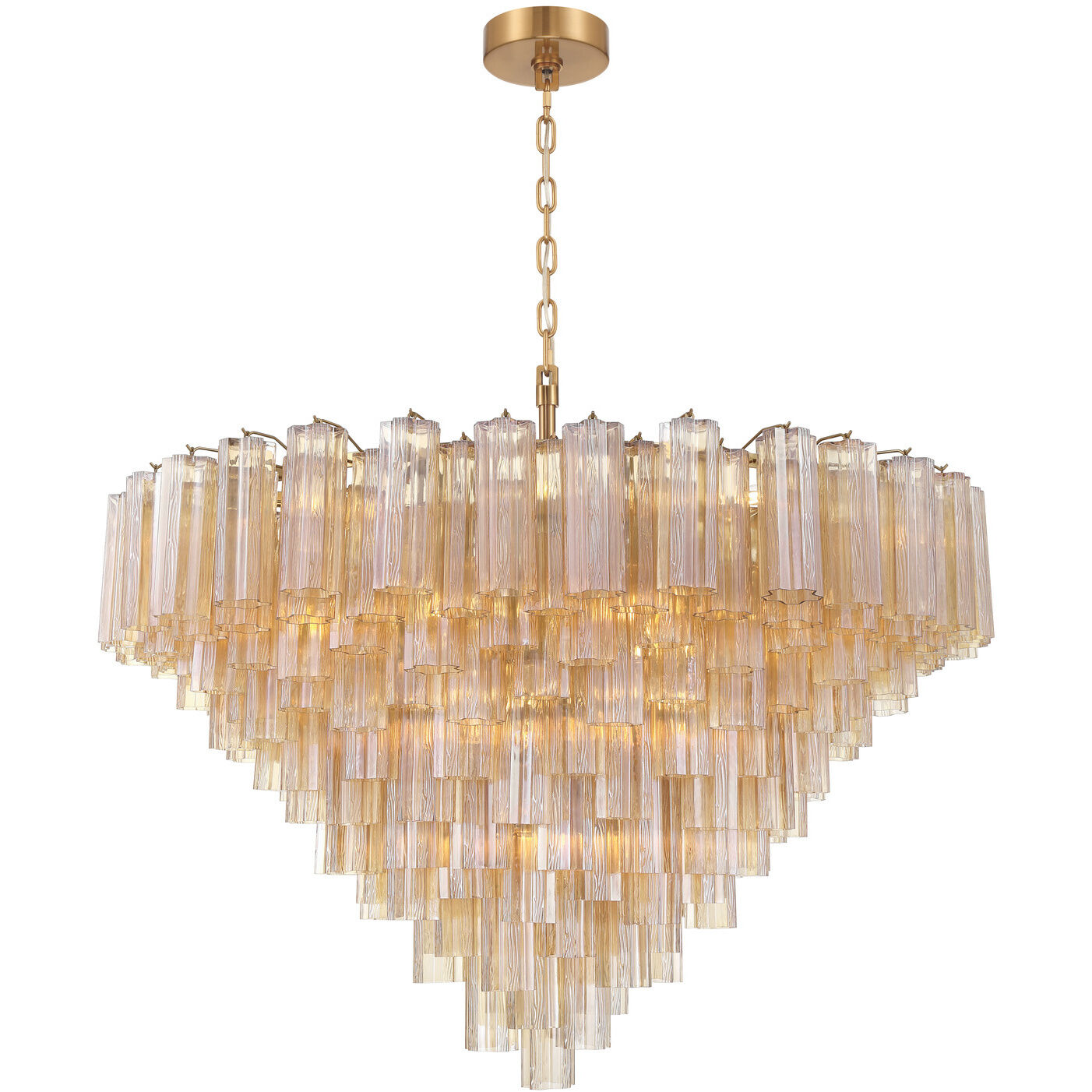 Addis 28 Light 49 inch Aged Brass Chandelier Ceiling Light