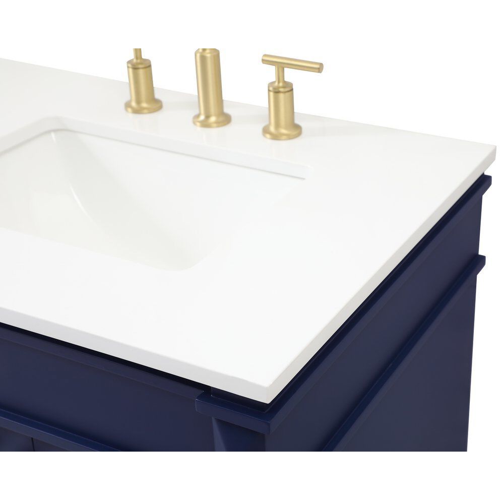 Bennett 60 X 21 X 35 inch Blue Vanity Sink Set
