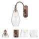 Ballston Cindyrella LED 7 inch Antique Copper Sconce Wall Light in Seedy Glass