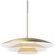 Shells 1 Light 17.25 inch Brass Pendant Ceiling Light