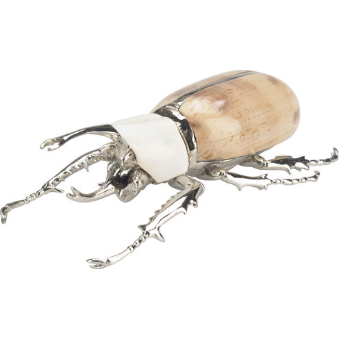 Beetle Silver and Brown Figurine