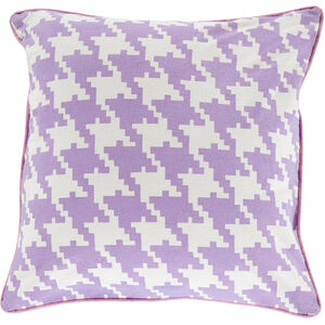 Houndstooth 20 inch Cream, Lilac, Bright Pink Pillow Kit
