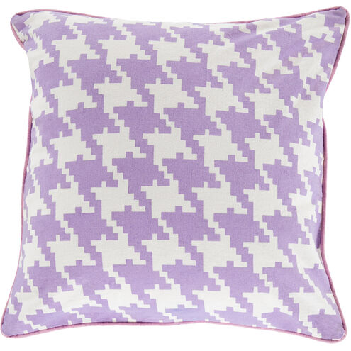 Houndstooth 20 inch Cream, Lilac, Bright Pink Pillow Kit