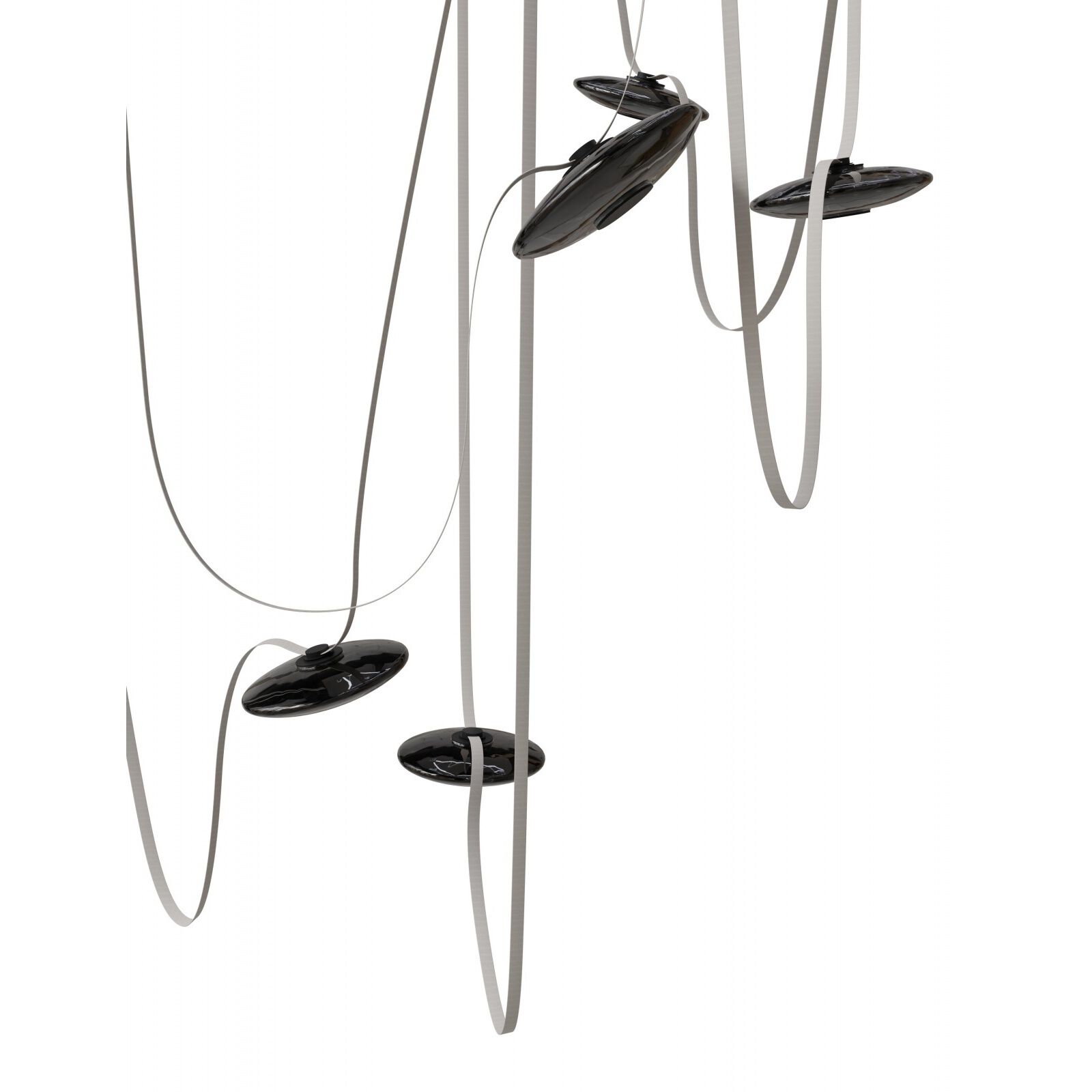 Fremont LED 8.5 inch Ivory and Black Belt Chandelier Ceiling Light